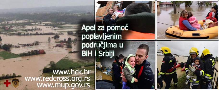 Apel za pomoć poplavljenim područjima u BiH i Srbiji